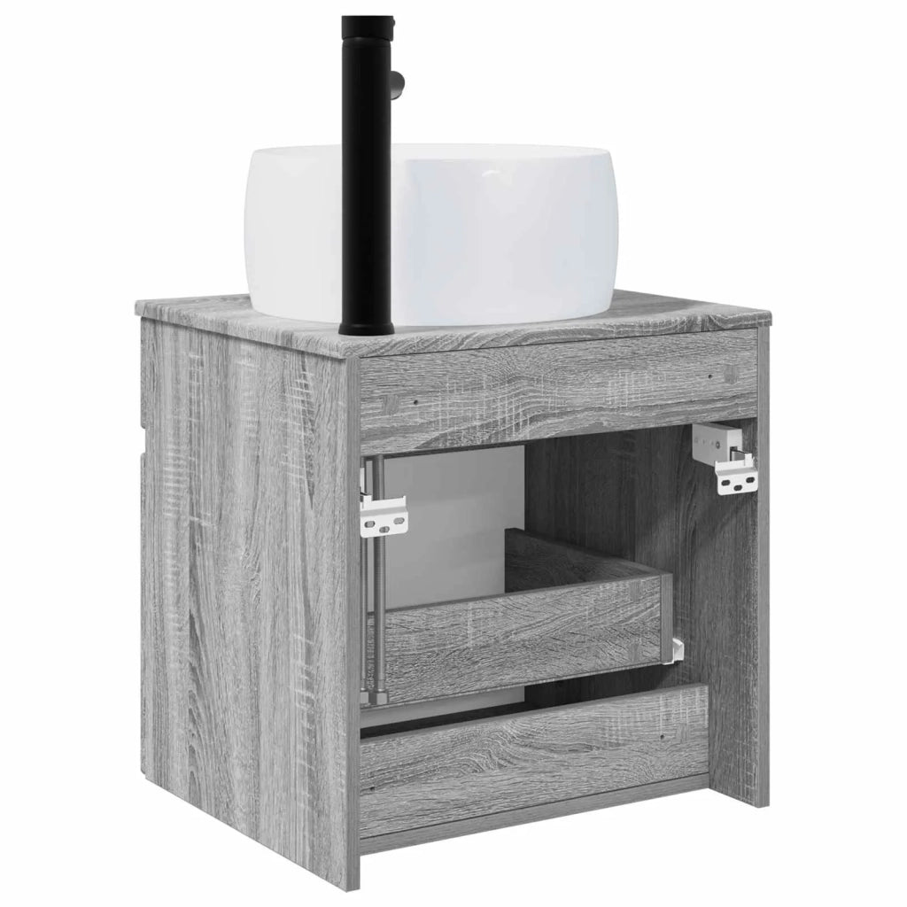 Mobile lavabo da parete Sonoma grigio 49 x 44,5 x 66 cm 890618