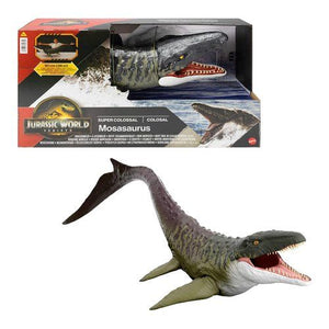 Animale giocattolo mattel jgb51 jurassic world rebirth mosasauro super
