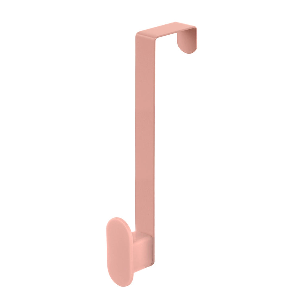 Gancio bagno singolo in acciaio e plastica rosa rettangolare Fiore