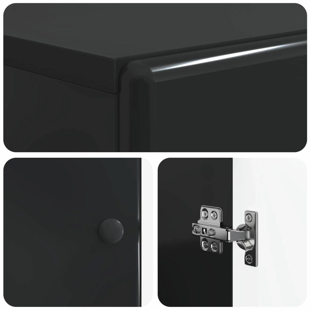 Mobile Bagno BREDA Nero 66 x 25,5 x 190 cm Legno ingegnerizzato 897576