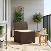 Divano da Giardino a 1 Posto con Cuscino Aspetto Rattan PP 8011784