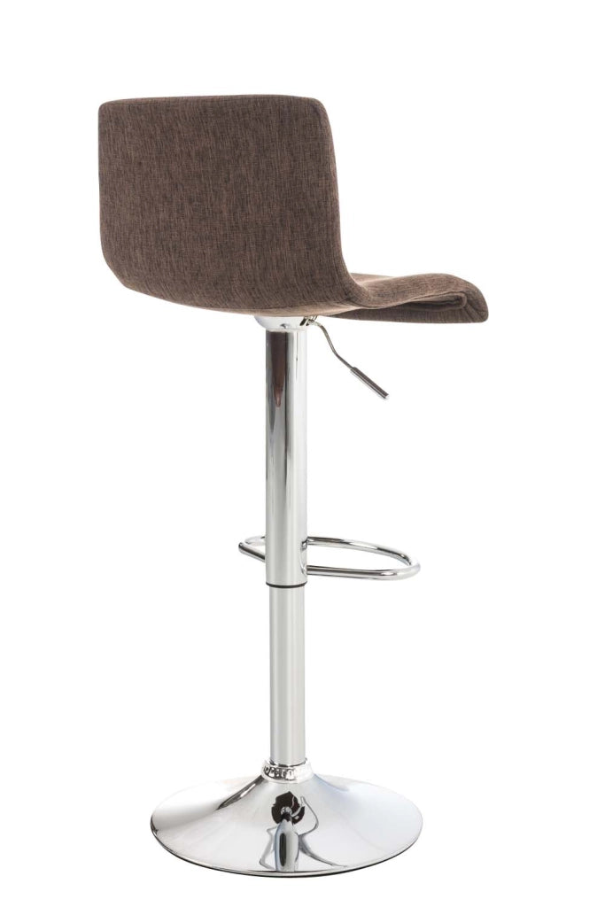 Sgabello HOVER in tessuto marrone,Metallo in look cromato