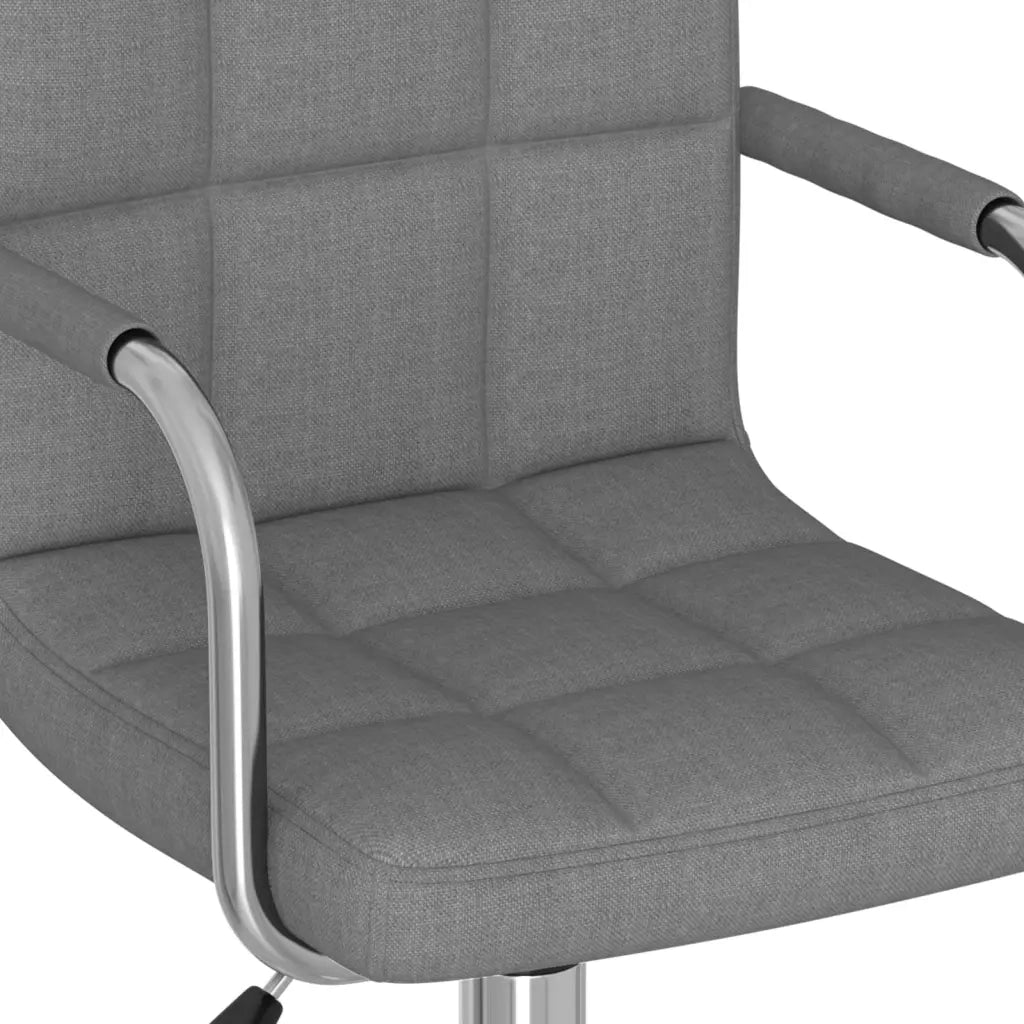 Sedia da Ufficio | Sedia da Gaming Girevole Grigio Chiaro in Tessuto