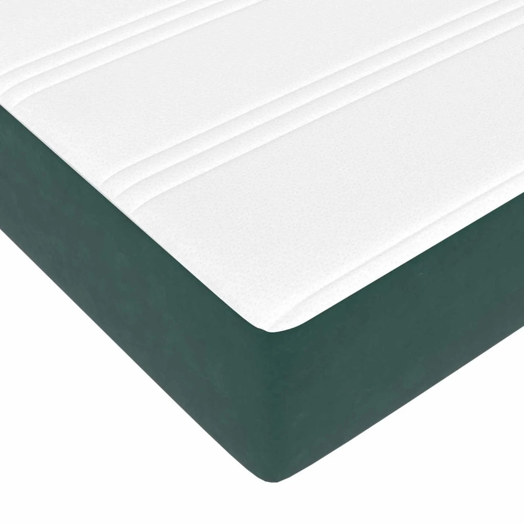 Letto a molle con materasso Verde Scuro 120 x 190 cm Tessuto 3398680