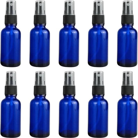Spruzzatori di vetro marrone con diffusore - 10 pezzi - vetro viola - olii essenziali - aromaterapia