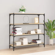 Libreria Rovere Sonoma 100x33x100cm Legno Multistrato e Acciaio 819358