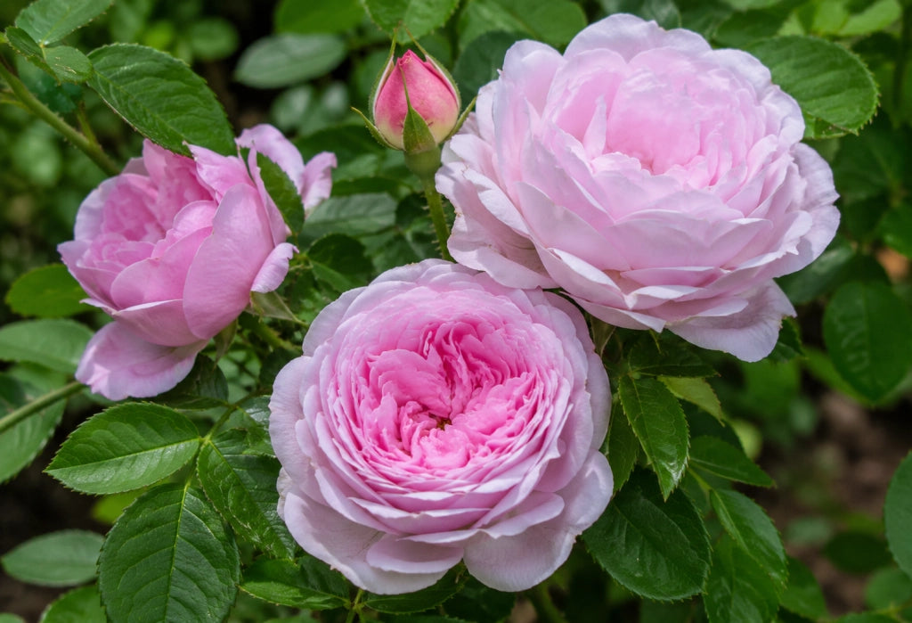 Gardenaria Rosa 'Baroness Rotshild' - Rosa da giardino Altezza: 30/40 cm (vaso22)