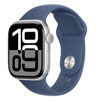 Aw s10 gps 42mm silver aluminium case with denim sport band - s/m - MWWA3QL/A