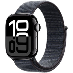 Aw s10 gps 46mm jet black aluminium case with ink sport loop - MWWR3QL/A