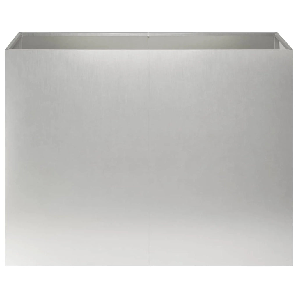 Vaso da giardino Argento 80 x 40 x 60 cm Acciaio Inox 8005887