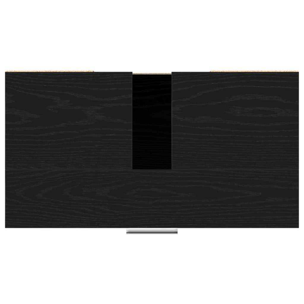 Armadio da Bagno  Nero Rovere 60x32x54 cm Legno ingegnerizzato