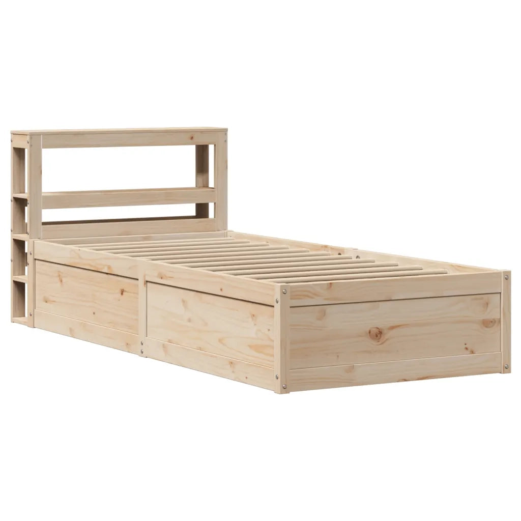 Giroletto con Testiera 75x190 cm in Legno Massello di Pino