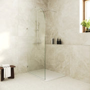Doccia walk-in arco 120cm con cerniere cromate vetro trasparente 8mm easy clean h200| Nusa