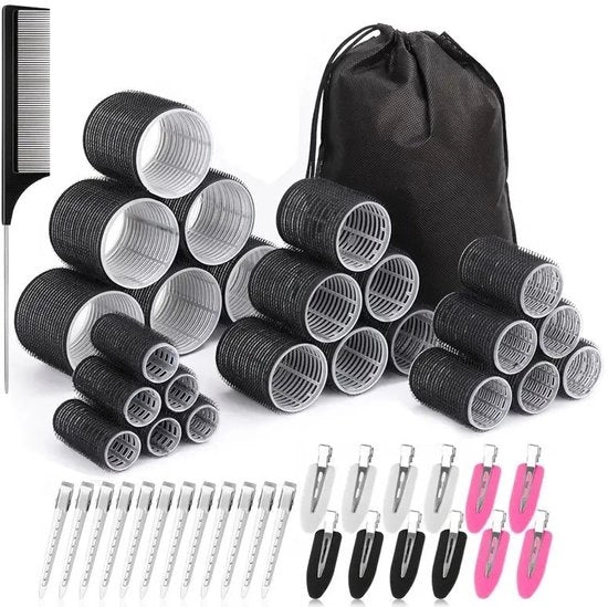 50 set di spille per capelli con clip in 4 misure (60/48/36/25 mm). Spille per capelli per capelli lunghi, medi, corti, spessi e fini per volume, sollevamento e styling da autosegretare.