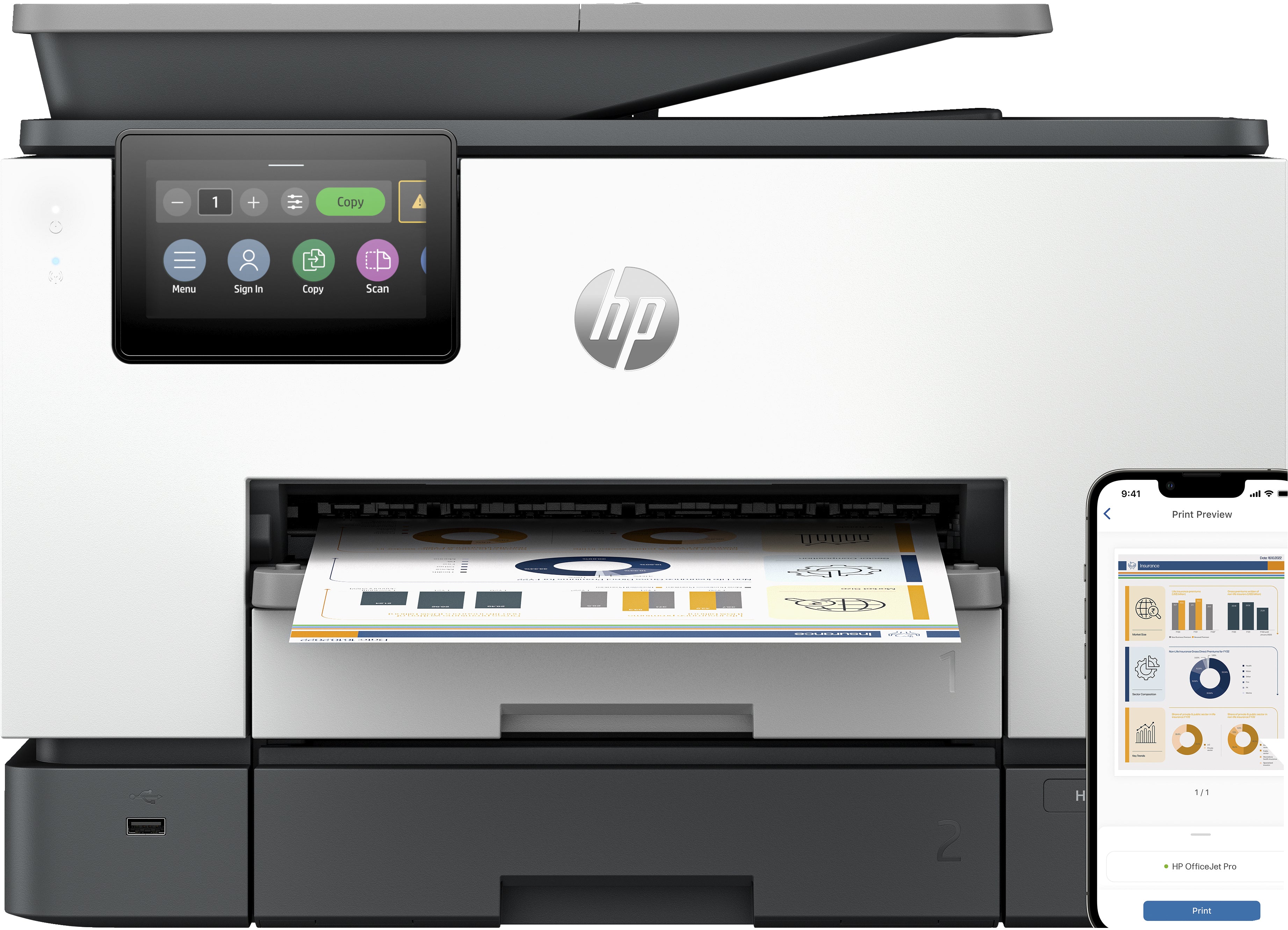 Hp officejet pro stampante multifunzione 9130b - 4U561B#629