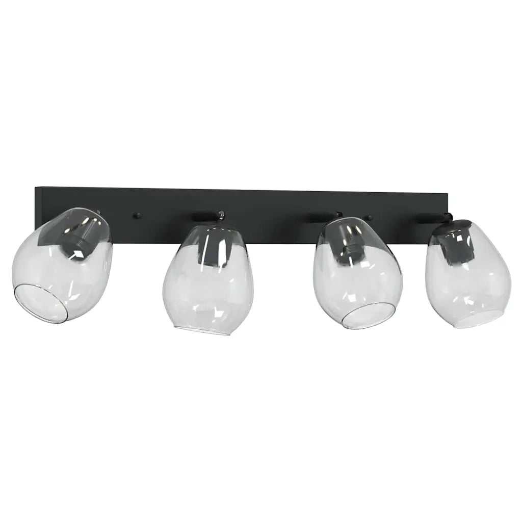 Faretto da soffitto Nero 73,5 x 13 x 26 cm Vetro e Metallo 42001221