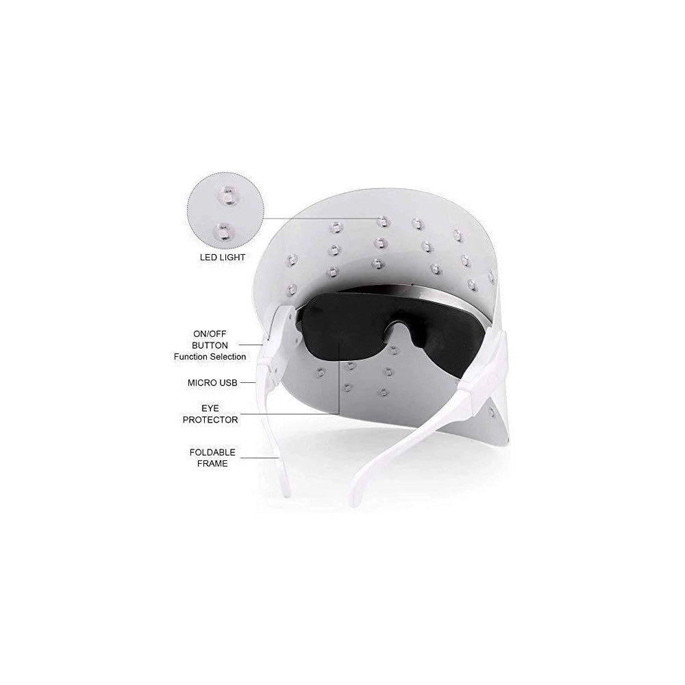 Trade Shop - Maschera Viso Fototerapia Spettro Bellezza Acne Pelle Anti Rughe Radiofrequenza -