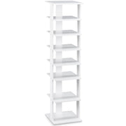 Scarpiera contenitore 26,5 x 27,5 x 110 cm 7 ripiani spaziosi dal design moderno bianco 20_0012070