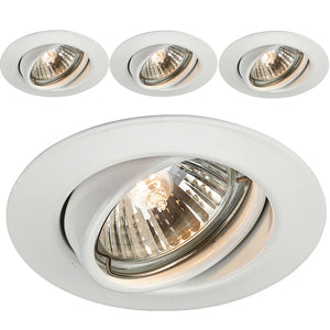 Fari incasso tondo orientabili pz 3 bianco