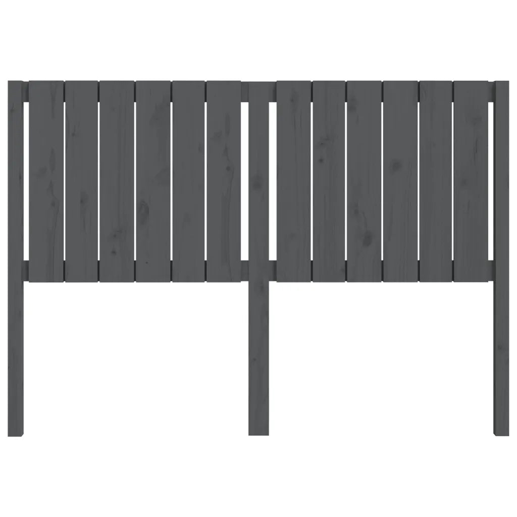 Testiera per Letto Grigia 145,5x4x100 cm Legno Massello di Pino