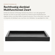 Piattaforma multifunzionale in legno nero rettangolare con trattamento antiscivolo, dimensioni 22x15cm