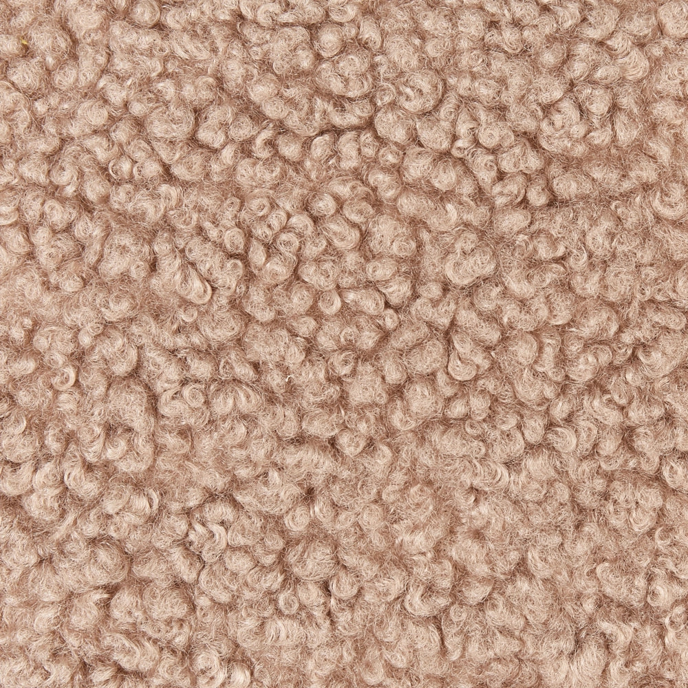 Sedia a dondolo bouclé beige e gambe nere stile Moderno soggiorno camera da letto