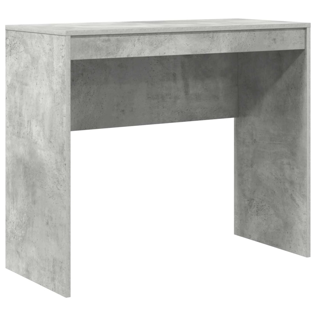 Scrivania | Tavolo da Ufficio con cassetto con lo scaffale 2 pz Grigio cemento