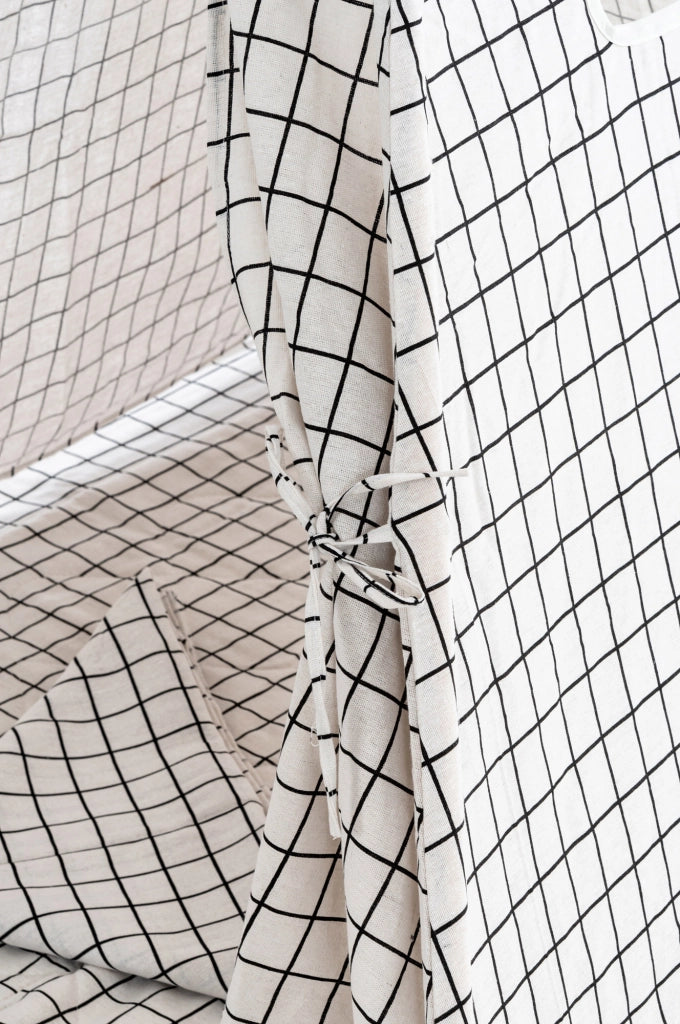 Tenda gioco Esna Grigio quadrettato