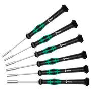 Wera 05118158001 Kraftform Micro Set di Cacciaviti per Viti Esagonali 6 Pezzi con Supporto Punta Wera Black Point Impugnatura Ergonomica per Lavori di Precisione colore Nero