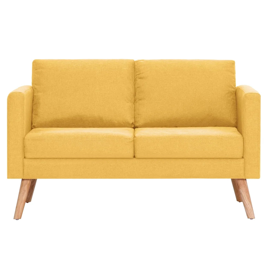 Set Divani 2 pz in Tessuto Giallo 276856