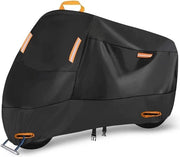 Hoesa Motor 300D - Hoesa Duurzame e Acqua-Resistente Copertura per Esterno per Tutti gli Anni - 4 Strisce Riflettenti e Fessure per Chiusura - Adatto per Motrici fino a 86" Yamaha Honda Suzuki - XXL: 218 x 94 x 127 cm
