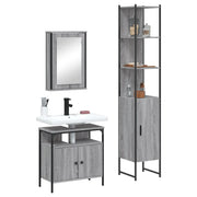 Set Mobili da Bagno 3 pz Grigio Sonoma in Legno Multistratocod mxl 115863