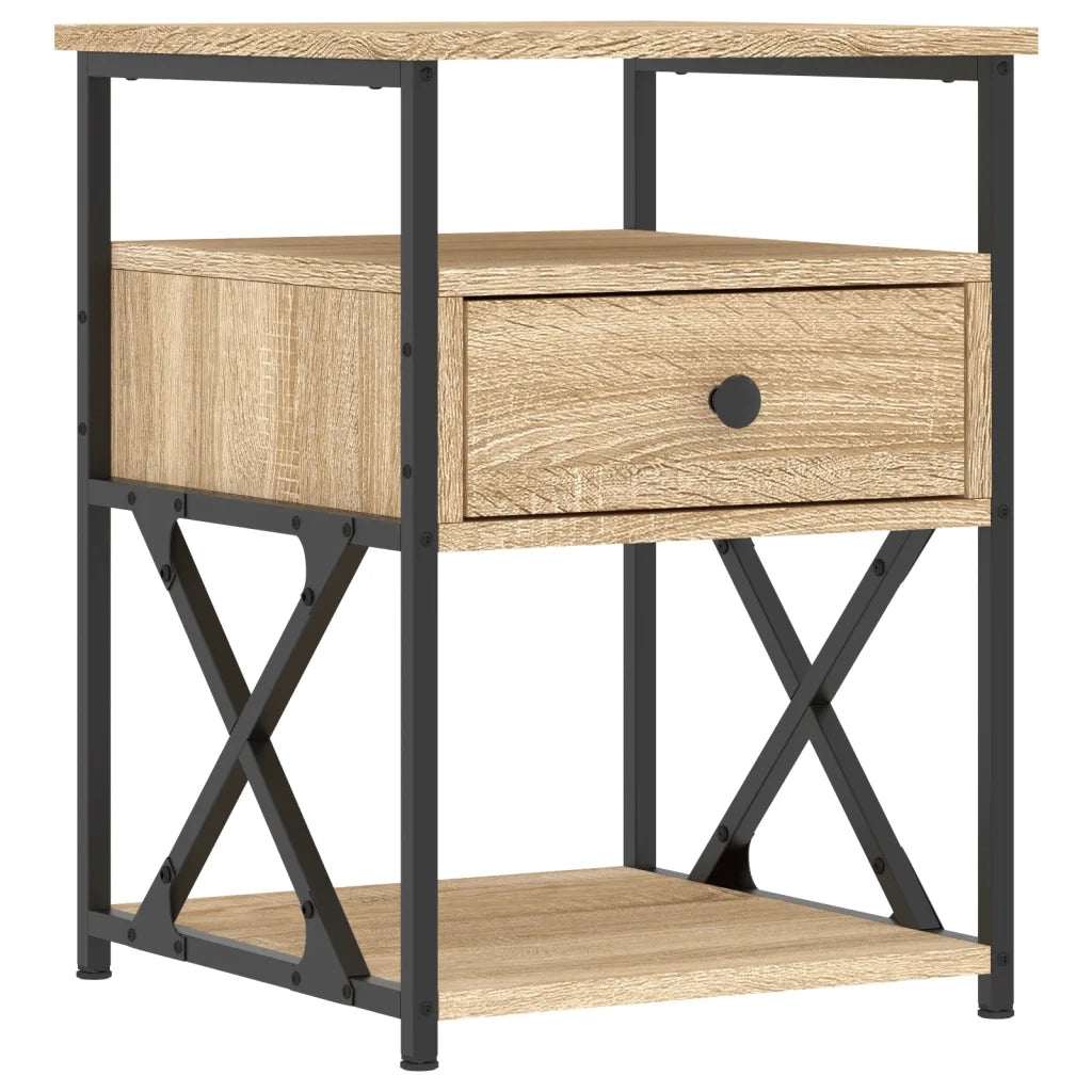 Comodino-Tavolino da notte Rovere Sonoma 40x42x55 cm in Legno Multistrato