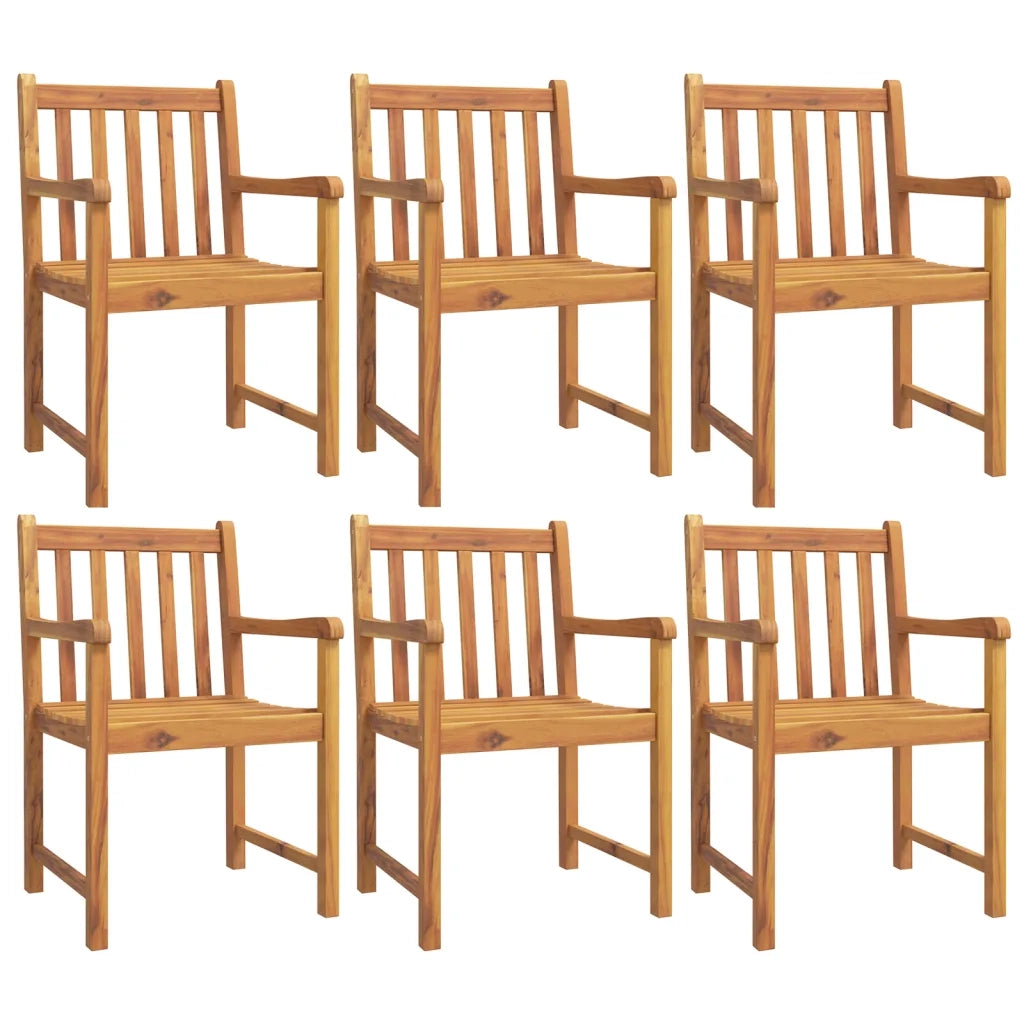 Sedie da Giardino 6 pz 56x55,5x90 cm Legno Massello di Acacia 3206273