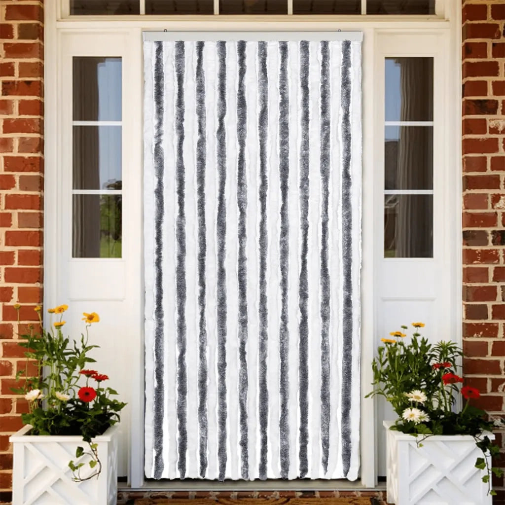 Zanzariera Grigio e Bianco 90x220 cm Ciniglia CFW7904674