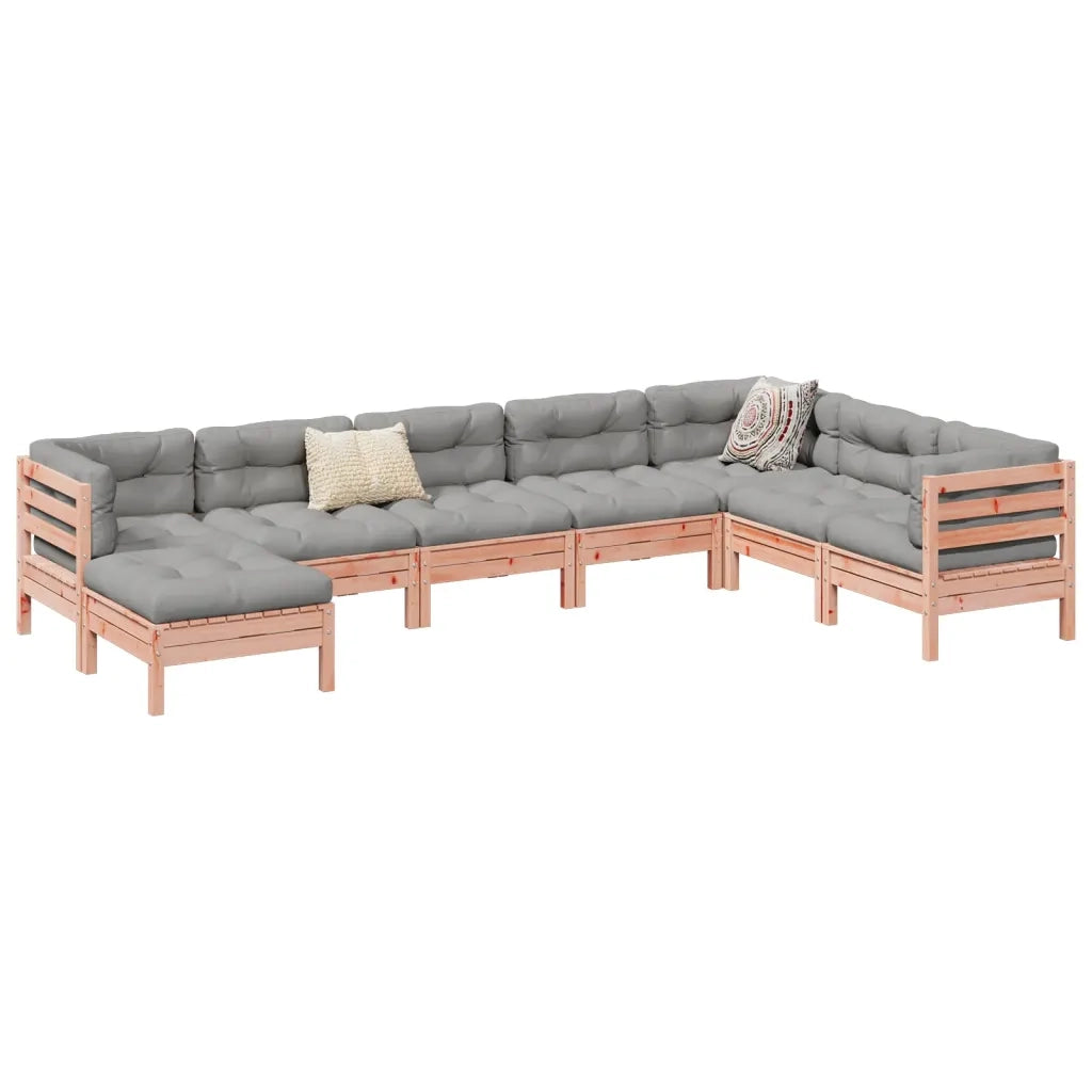 Set Divani da Giardino 8 pz con Cuscini Massello Abete Douglas 3299579