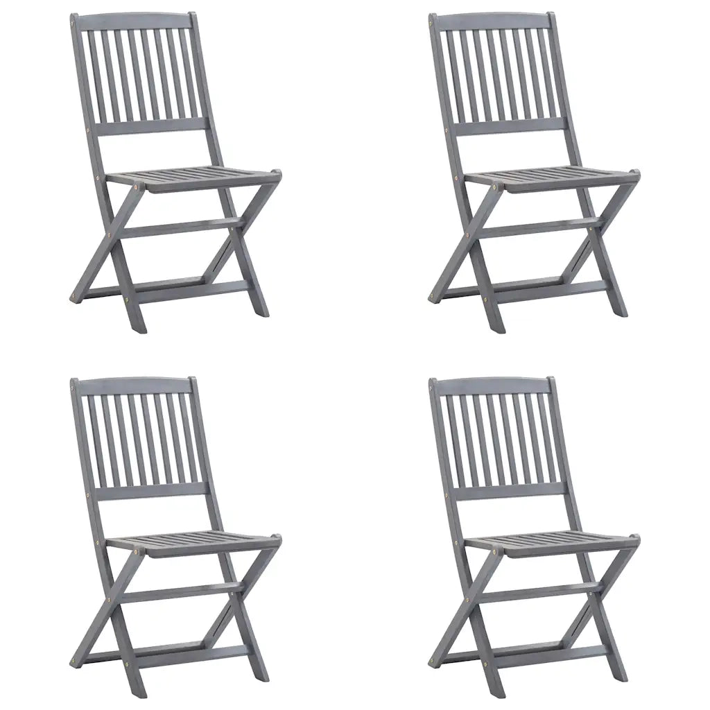 Sedie da Giardino Pieghevoli 4pz con Cuscini in Massello Acacia cod mxl 6342