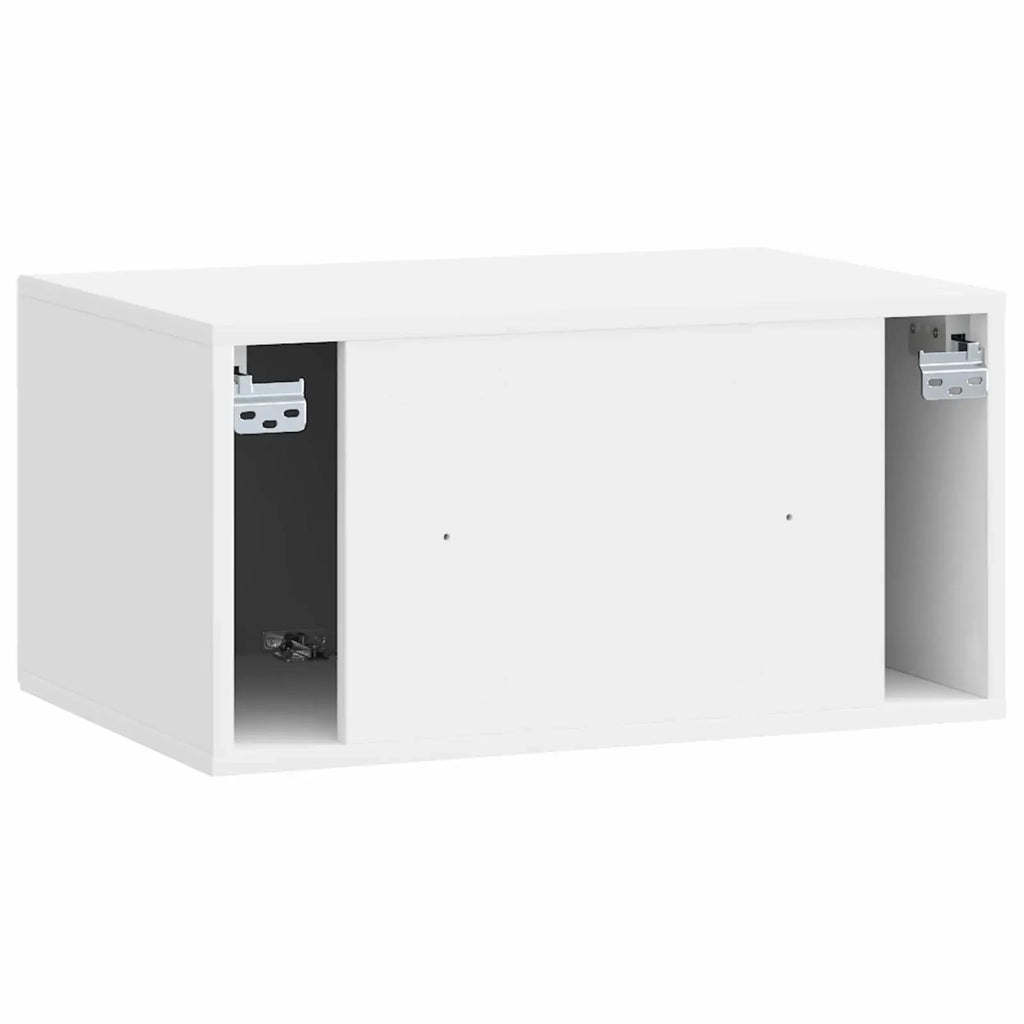 Mobile Porta TV da Muro Bianco Lucido 59,5 x 41 x 30 cm 898169