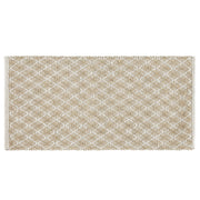 Tappeto passatoia Beige Iuta e Lana 50 x 80 cm Piccolo Tessuto a Mano Boho Corridoio Camera da Letto