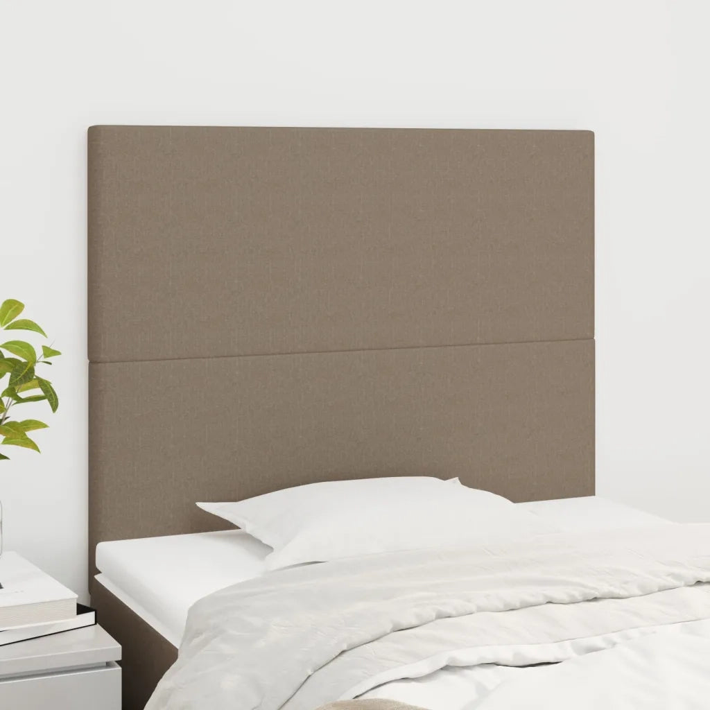 Testiera per letto tortora 90x5x118/128 cm in tessuto 3116038