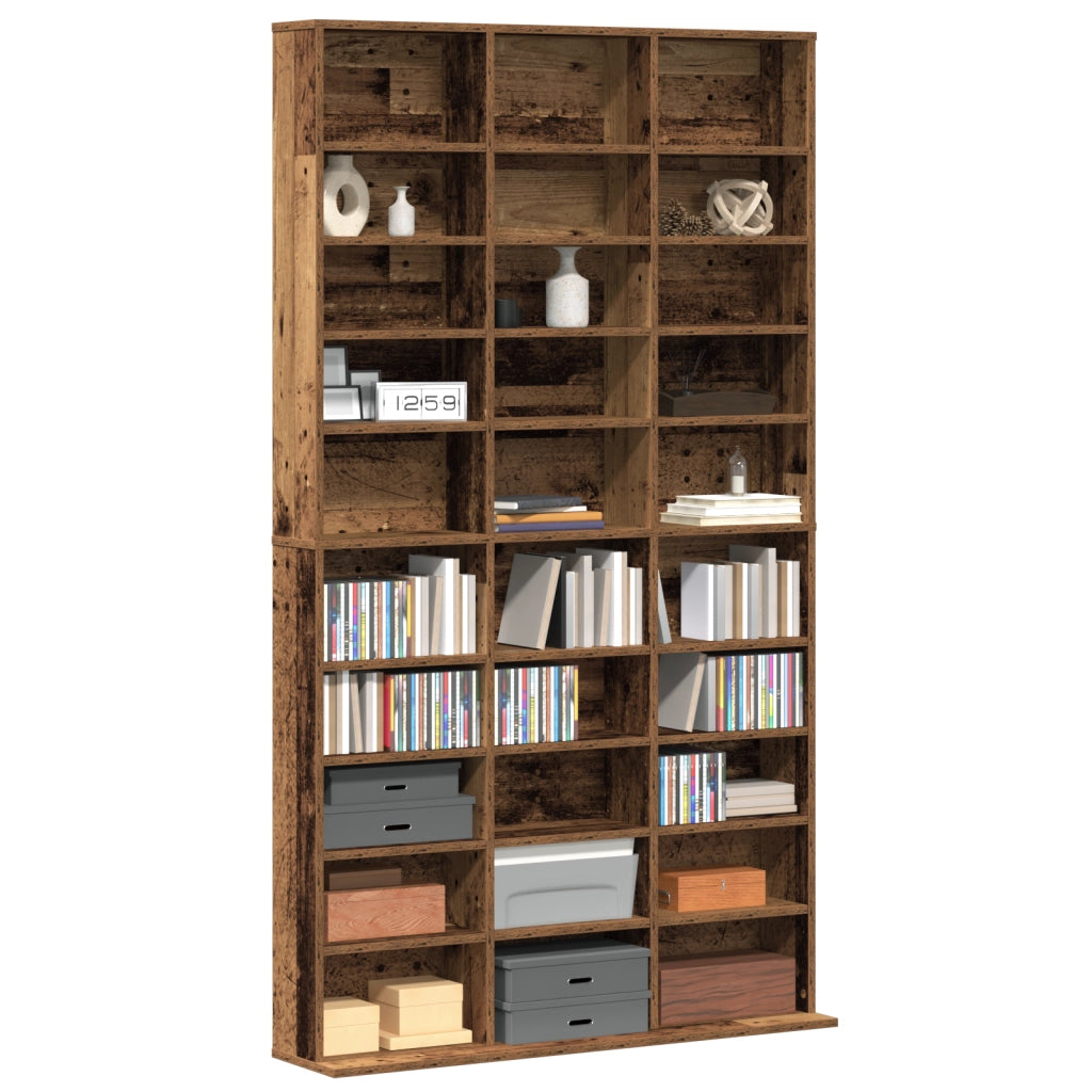 Mobile per CD - Vecchio Legno - 101x23x177.5 cm - Legno Ingegnerizzato