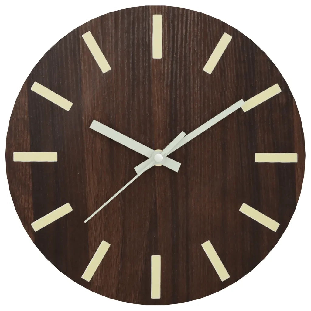 Orologio a Parete con Ore e Lancette Luminose Marrone ?30 cm CFW2759169