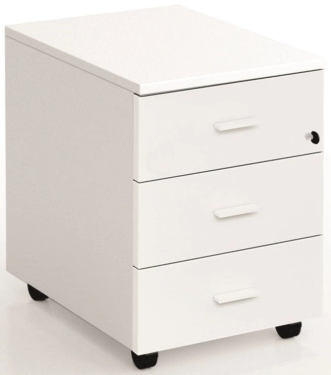 Cassettiera su ruote in melaminico con 3 cassetti cm. 42x56x57h