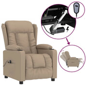 Poltrona | Sedia Relax Reclinabile Elettrica Cappuccino in Similpelle