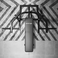 Panca per Pettorali ad Altezza Regolabile 150x150x60-85 cm in Acciaio Nero