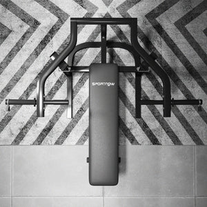 Panca per Pettorali ad Altezza Regolabile 150x150x60-85 cm in Acciaio Nero