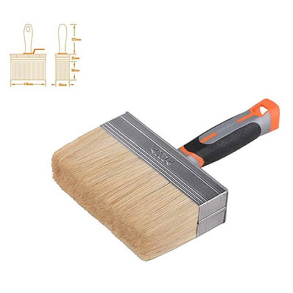 Trade Shop - Pennellessa Imbianchino Setole Lunghe Morbide Antiscivolo Pitturare 4x14cm 90238 -