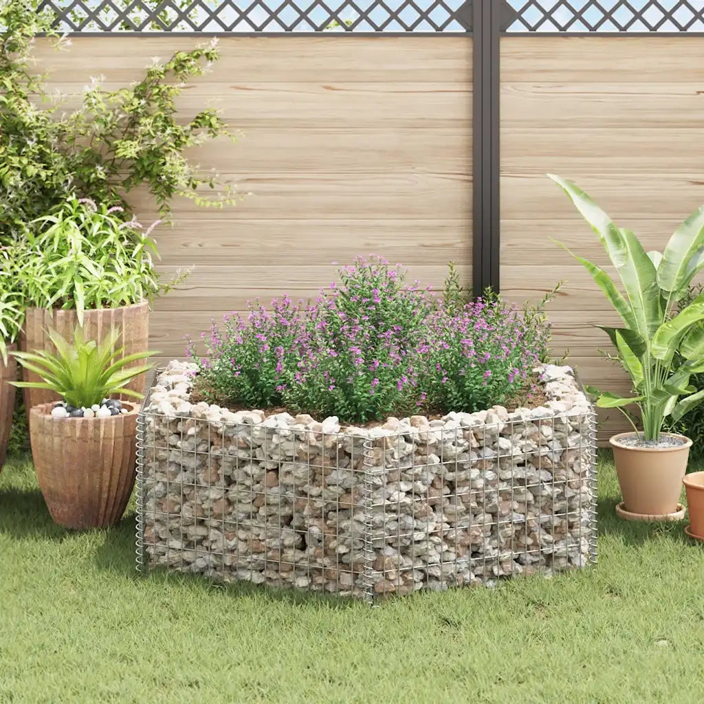 Gabbione Fioriere | Cassetta per fiori | Letto Rialzato da Giardino Esagonale 160x140x50 cm