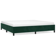 Letto matrimoniale | Letto per adulti | Giroletto senza Materasso Verde Scuro 200x200 cm in Velluto