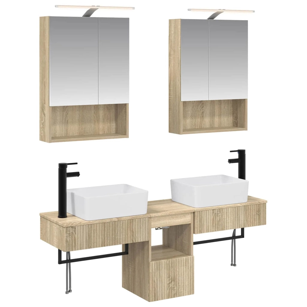 Set di Armadi da Bagno 5 pcs Rovere Sonoma 50 x 14,5 x 70 cm 3406321